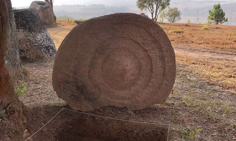 A disc decorated with concentric rings.